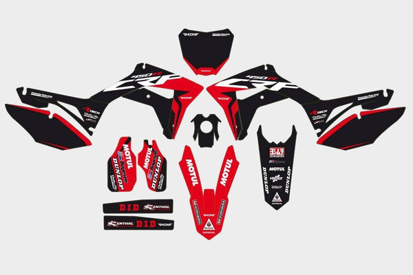 Honda Black Edition-Hoon Lab-Categoria_Motocross,Collezione_Kit Adesivi,Marca_Honda,Prezzo_da €120 a €160