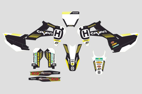 Husqvarna Phantom Black-Hoon Lab-Categoria_Motocross,Collezione_Kit Adesivi,Marca_Husqvarna,Prezzo_da €120 a €160