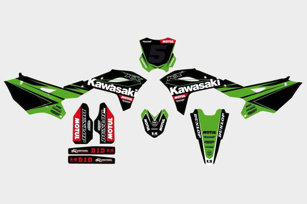 Kawasaki Black Stripes-Hoon Lab-Categoria_Motocross,Collezione_Kit Adesivi,Marca_Kawasaki,Prezzo_da €120 a €160
