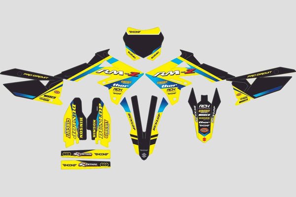 Suzuki Flash Cyan-Hoon Lab-Categoria_Motocross,Collezione_Kit Adesivi,Marca_Suzuki,Prezzo_da €120 a €160