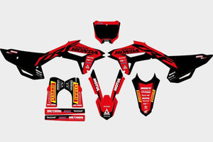 Honda Diagonal Black-Hoon Lab-Categoria_Motocross,Collezione_Kit Adesivi,Marca_Honda,Prezzo_da €120 a €160