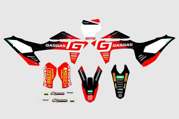 GAS GAS Halftone Black-Hoon Lab-Categoria_Motocross,Collezione_Kit Adesivi,Marca_Gas Gas,Prezzo_da €120 a €160