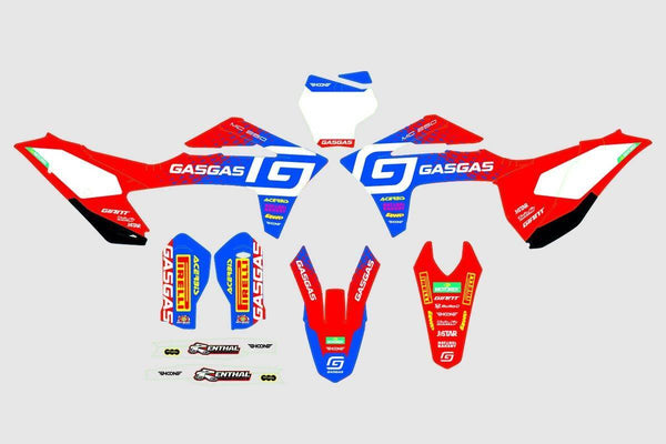 GAS GAS Halftone Red-Hoon Lab-Categoria_Motocross,Collezione_Kit Adesivi,Marca_Gas Gas,Prezzo_da €120 a €160