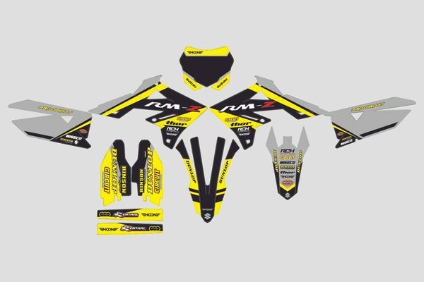 Suzuki Flash Gray-Hoon Lab-Categoria_Motocross,Collezione_Kit Adesivi,Marca_Suzuki,Prezzo_da €120 a €160